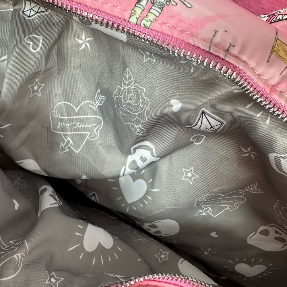 Betsey Johnson Pink Ski Girl Weekender Tote - Picture 6 of 6